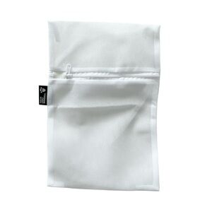 Susan Lanci White Mesh Zipper Pouch Large 12x8 New